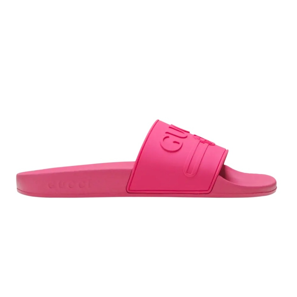 Fuchsia Gucci slides